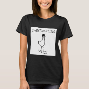 Camiseta de streetwear de pato skateboarding para 