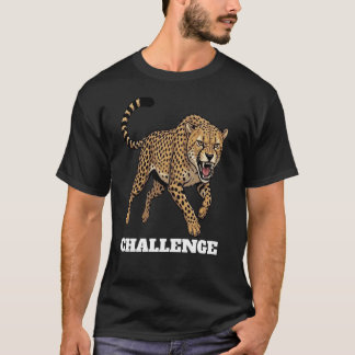 Camiseta de streetwear del guepardo rugiente feroz