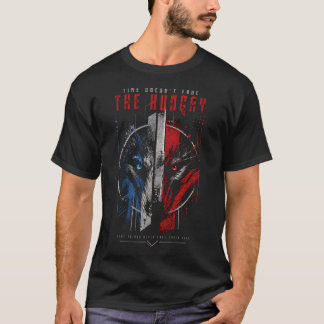 Camiseta de streetwear gráfico de lobo motivaciona