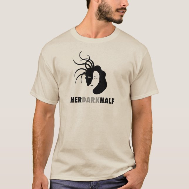 Camiseta de su mitad negra masculina (Anverso)