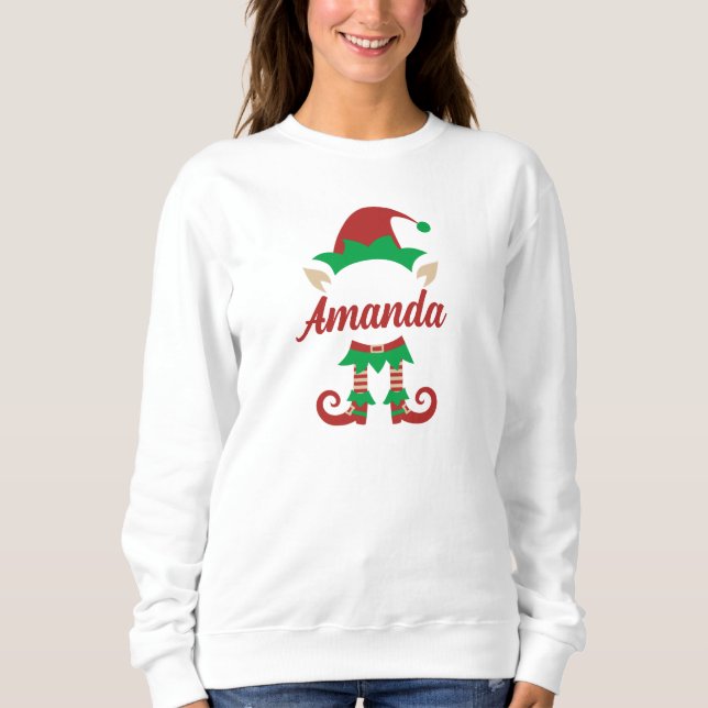 Camiseta de sudadera de elfo personalizada (Anverso)