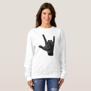 camiseta de sudadera de la mano de las mujeres del