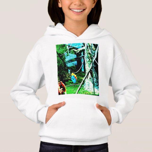 Camiseta de sudadera de mono divertido (Anverso)