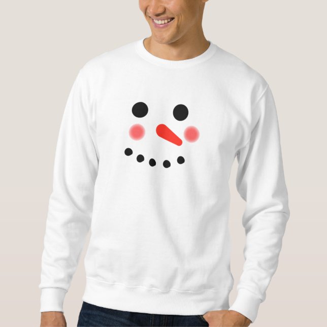 Camiseta de sudadera feliz con cara de nieve (Anverso)