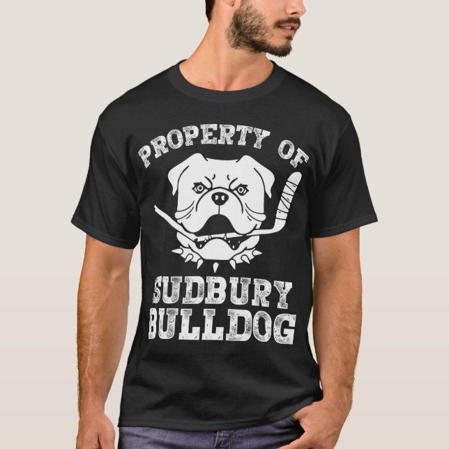 Camiseta De Sudbury Bulldog Divertido (Anverso)