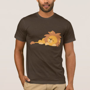 Camiseta de sueño linda del león del dibujo