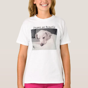 Camiseta de sueños de cachorro blanco dormilón lin