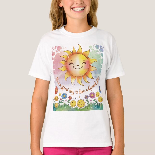 Camiseta de sueños florales para Chicas - Corta y  (Anverso)