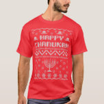 Camiseta de suéter de Hanukkah Chanukah Menora<br><div class="desc">Camiseta Hanukkah Sweater Chanukah Menora .</div>