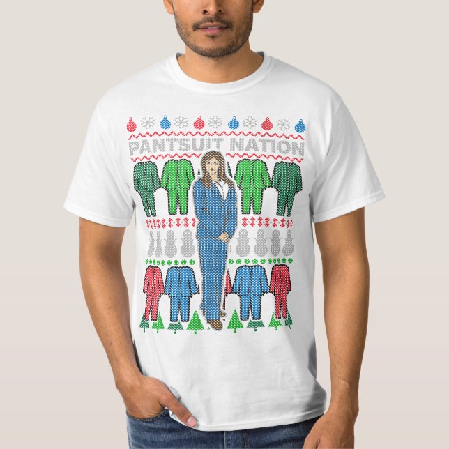 Camiseta de suéter dulce de navidad fea en la naci (Anverso)