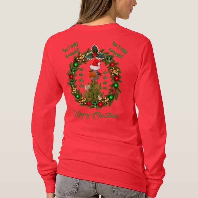 Camiseta de suéter navideño feo (Reverso)