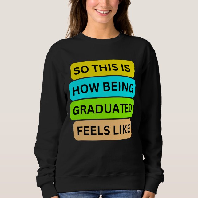Camiseta de suéter negro SO_ESTA_ES_CÓMO_BEING_GRA (Anverso)