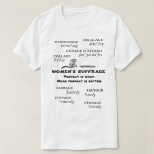 Camiseta de sufraga para mujeres