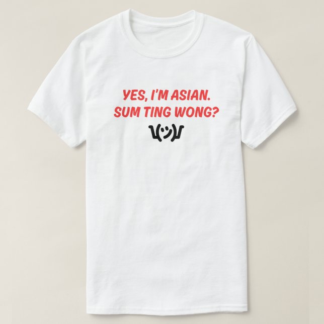 Camiseta de "Sum Ting Wong" divertida y pegadiza (Diseño del anverso)