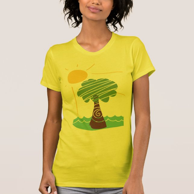 Camiseta de Sun del verano de la brisa de la isla (Anverso)