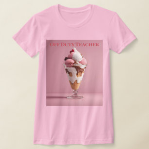 Camiseta De Sundae Rosada Fuera De Servicio