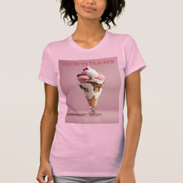 Camiseta De Sundae Rosada Fuera De Servicio
