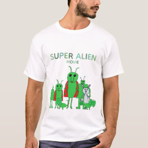 Camiseta de Super Alien Movie con elenco