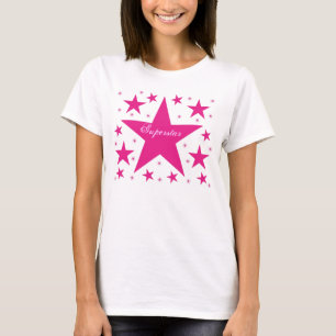 Camiseta de superestrella mujer, rosa