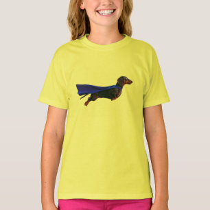 Camiseta de superhéroe de Dachshund lindo