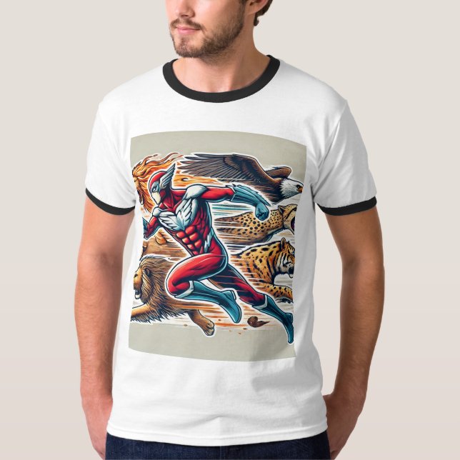Camiseta de superhéroe de magia animal - desata el (Anverso)