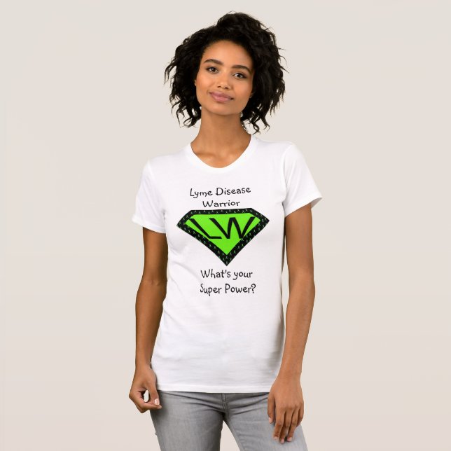 Camiseta de superhéroe guerrero de la enfermedad d (Anverso completo)