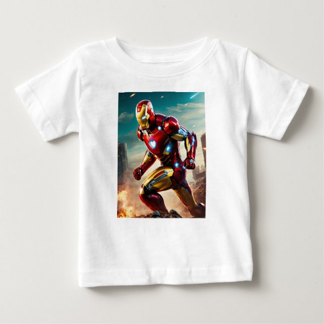 Camiseta de superhéroe Ironman para niños (Anverso)