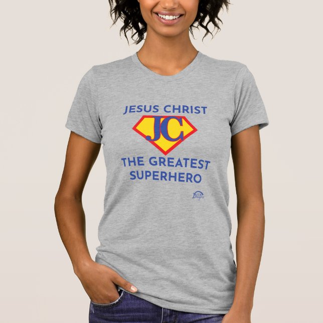 Camiseta de Superhéroe Jesús (Anverso)