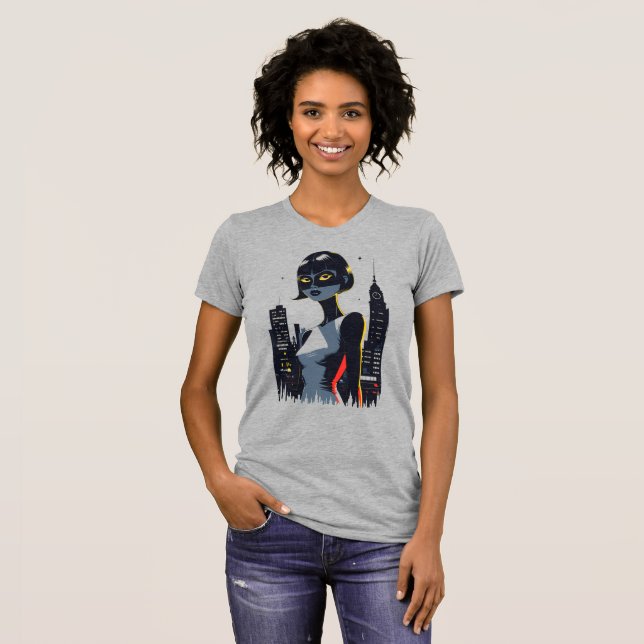 Camiseta de Superhéroe Noir - Audaz, Dinámica e Ic (Anverso completo)