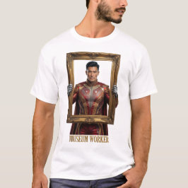 Camiseta de superhéroe trabajador de museo
