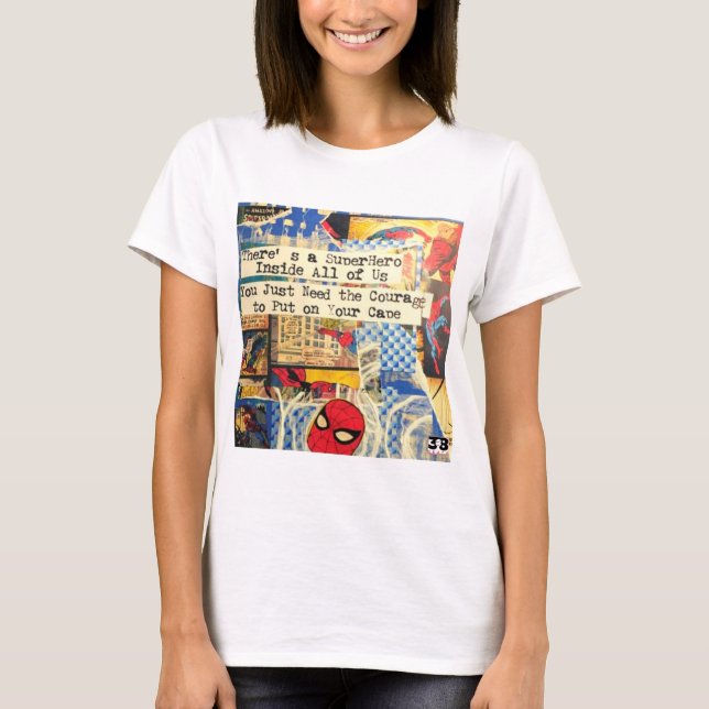 Camiseta de superheroína femenina (Anverso)
