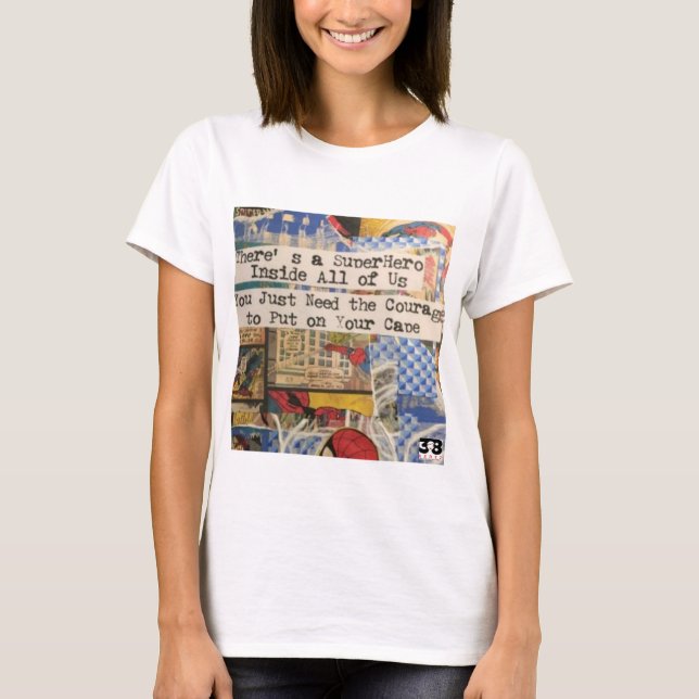 Camiseta de superheroína femenina (Anverso)