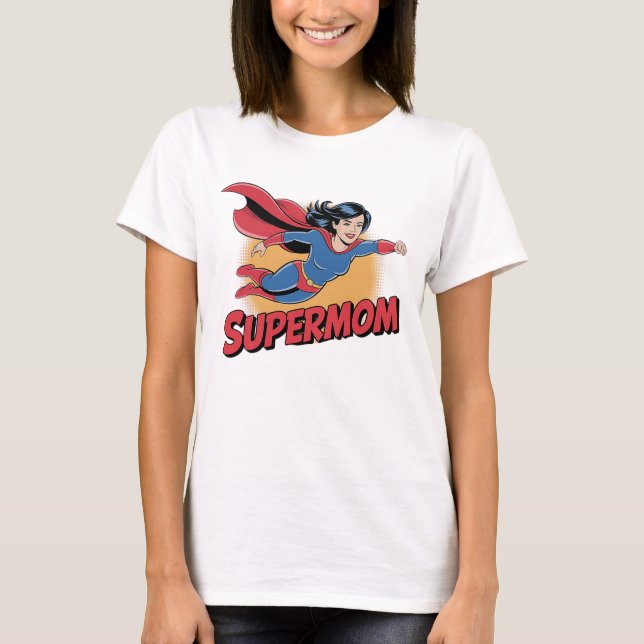 Camiseta de supermamás para mujeres - Lema audaz y (Anverso)