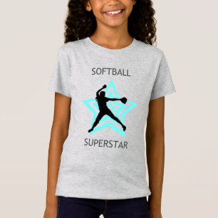 Camiseta de superstar de sóftbol para niñas