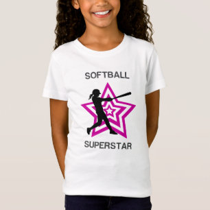 Camiseta de superstar de sóftbol para niñas