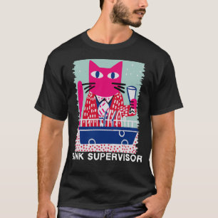 Camiseta de Supervisor de Fregadero – Gato Negro A