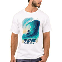 Camiseta de surf de olas grandes de Nazaré Portuga