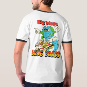 Camiseta de surf de tabla larga de gran ola