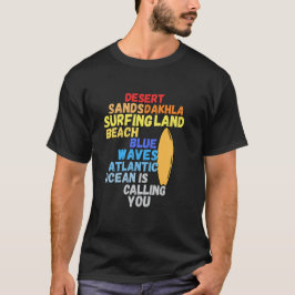 Camiseta de surf Ride the Atlantic Waves Ola de pl