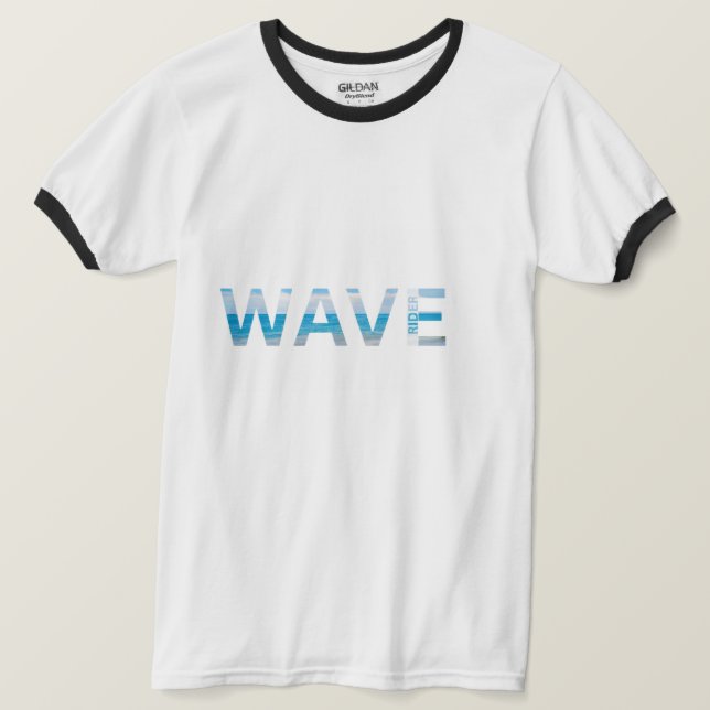 Camiseta de surf Wave Rider (Anverso del diseño)