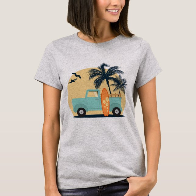 Camiseta de Surfing Retro (Anverso)