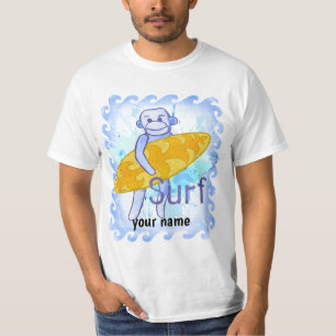 Camiseta de surfista de mono de media luna