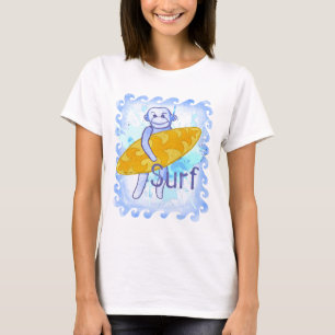 Camiseta de surfista de mono de media luna
