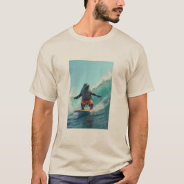 camiseta de surfista de sellado