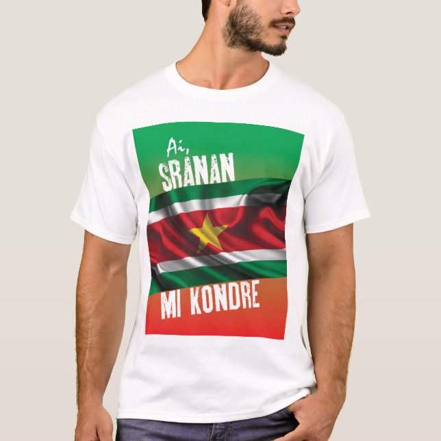 Camiseta de Suriname con el texto (Anverso)