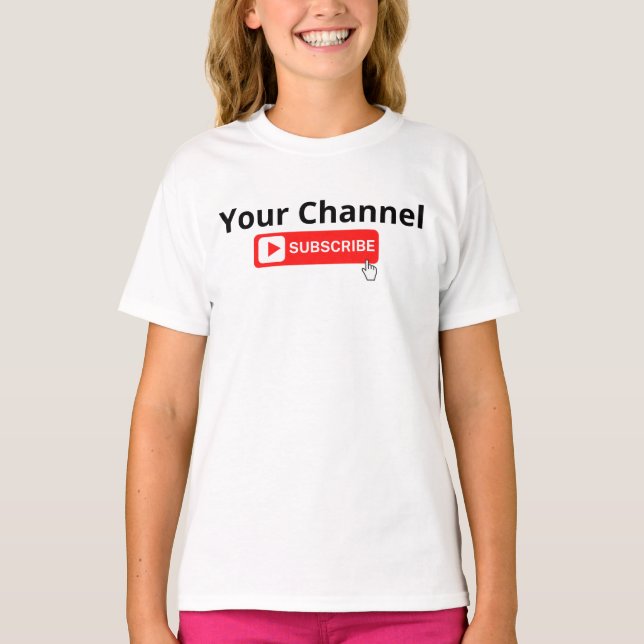Camiseta de suscripción personalizada al canal (Anverso)