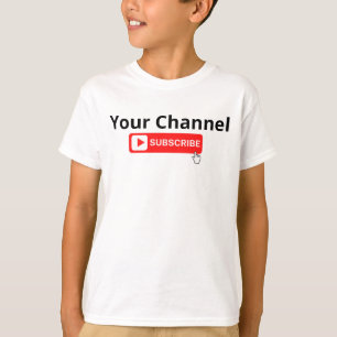 Camiseta de suscripción personalizada al canal