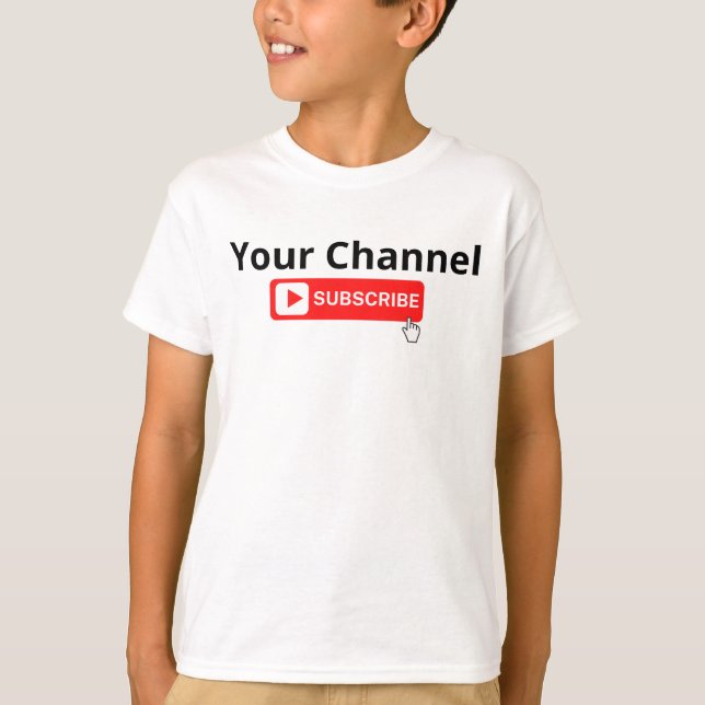 Camiseta de suscripción personalizada al canal (Anverso)