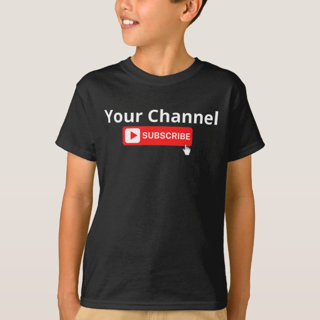 Camiseta de suscripción personalizada al canal (Anverso)