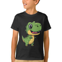 Camiseta de T-Rex de dibujos animados lindos para
